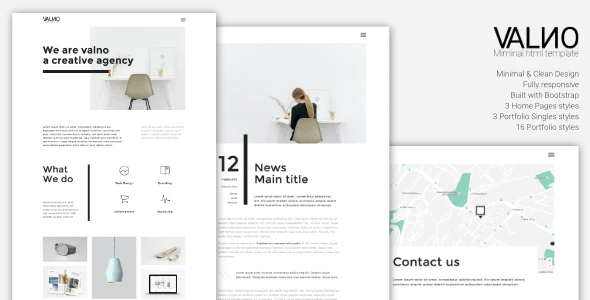 Valno – Minimal Creative Multi page Portfolio WordPress Theme