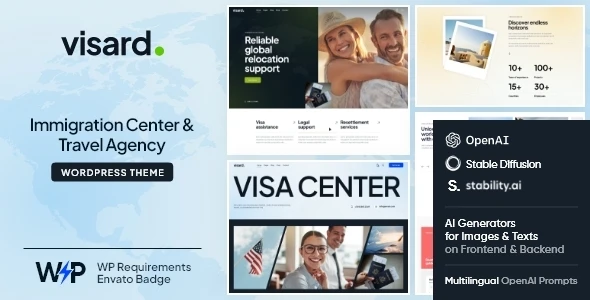 Visard – Immigration Visa Center & Travel Agency WordPress Theme
